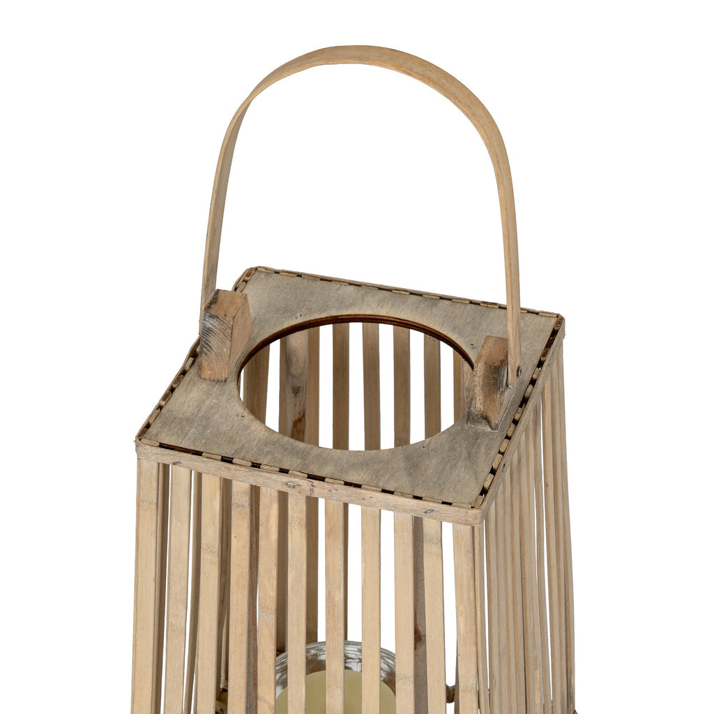 Small Silo Wicker Lantern