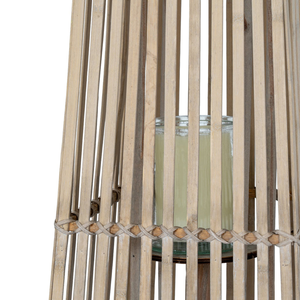 Small Silo Wicker Lantern