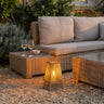 Small Silo Wicker Lantern