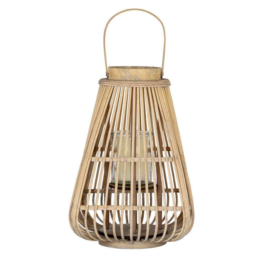 Large Peardrop Wicker Lantern
