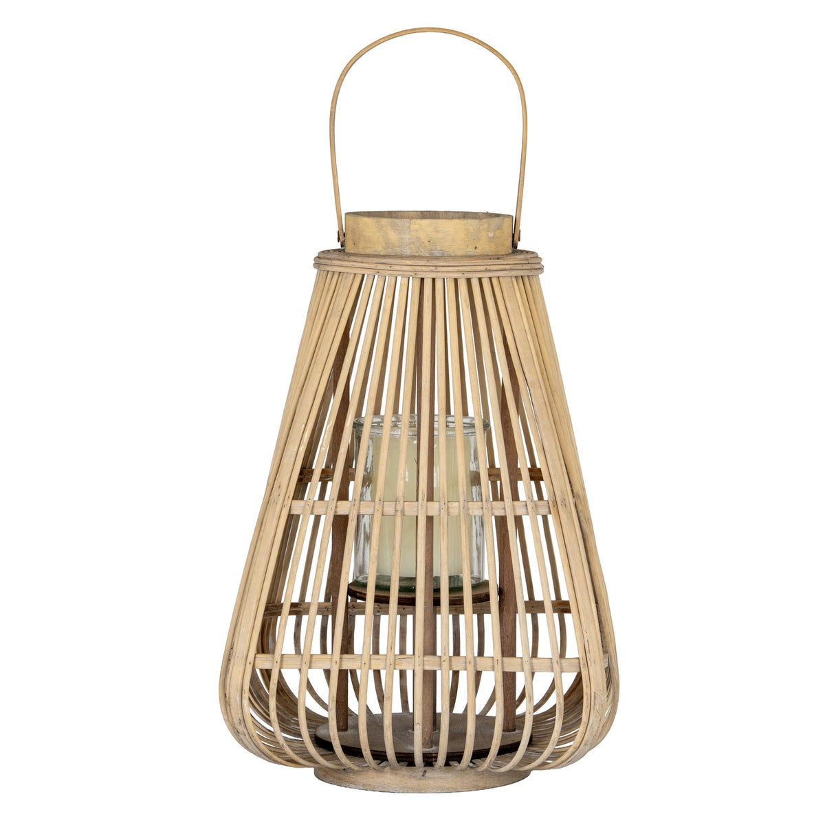 Large Peardrop Wicker Lantern