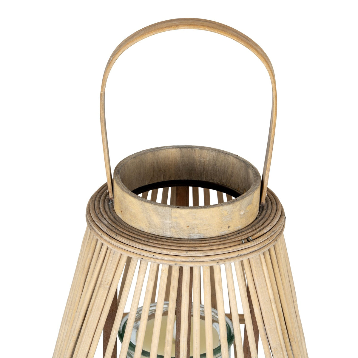 Large Peardrop Wicker Lantern
