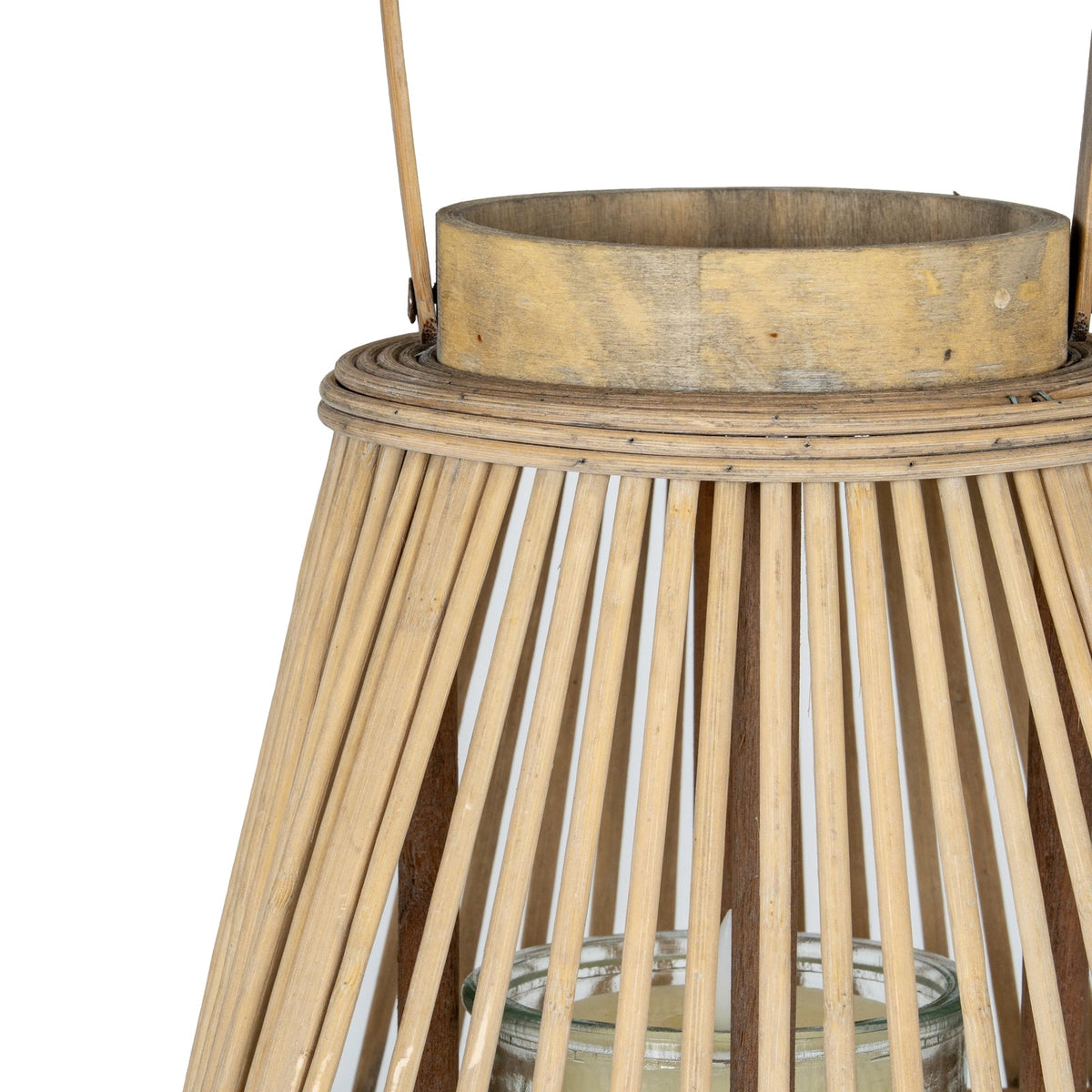Large Peardrop Wicker Lantern
