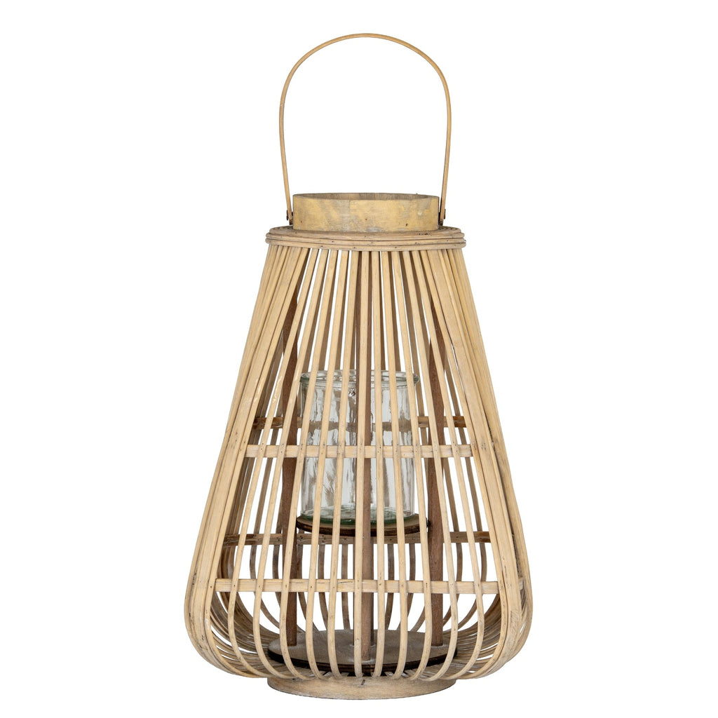 Large Peardrop Wicker Lantern