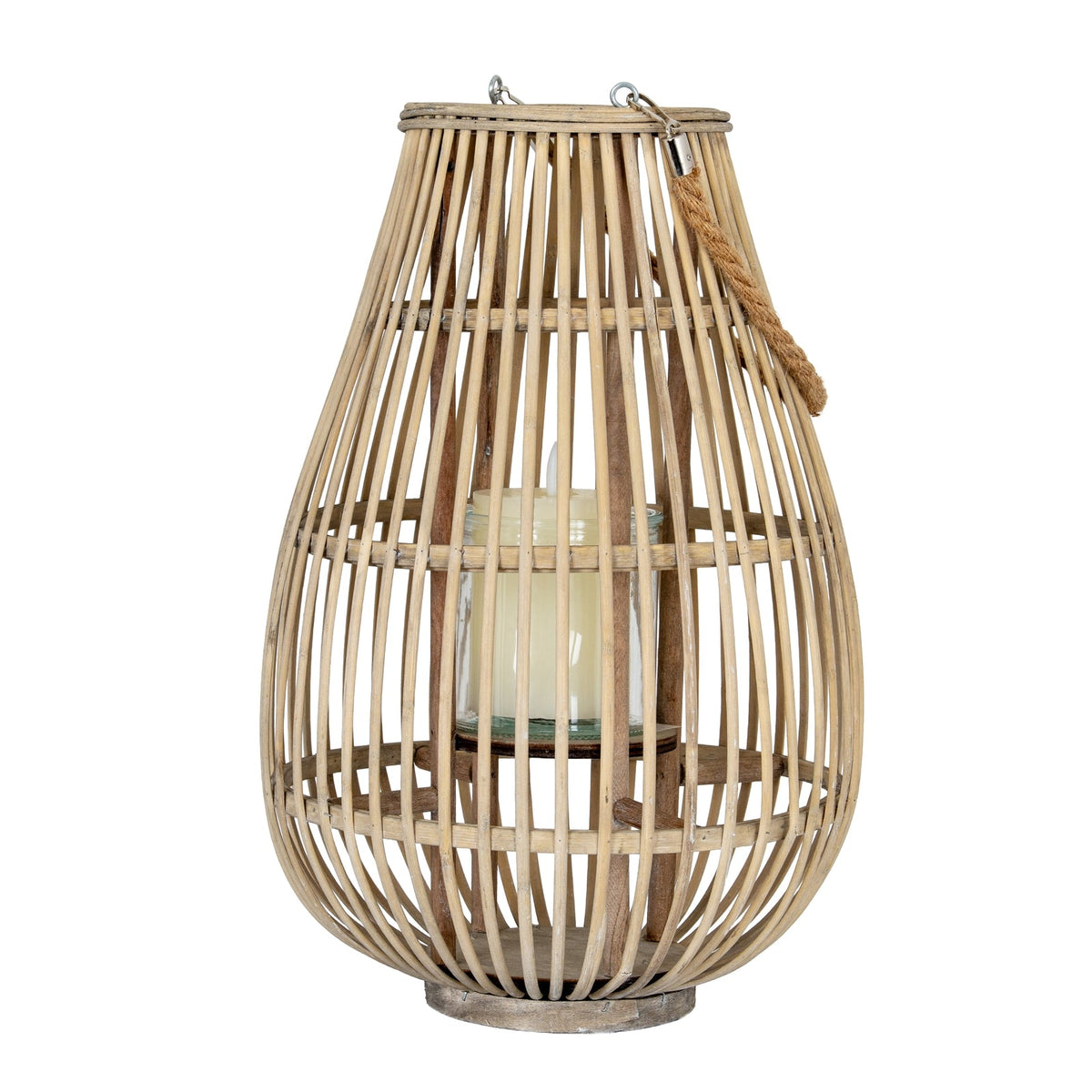 Large Ellipse Wicker Lantern