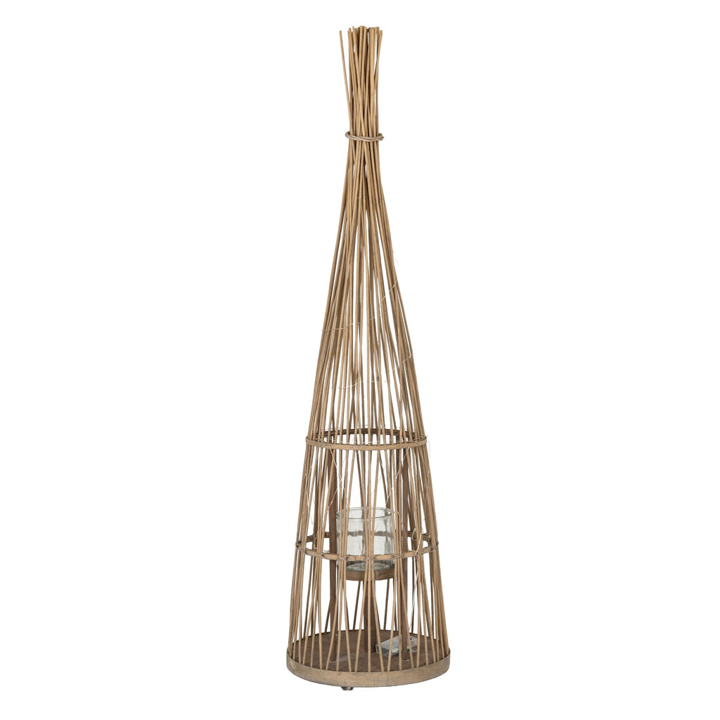 Large Conical Wicker Lantern