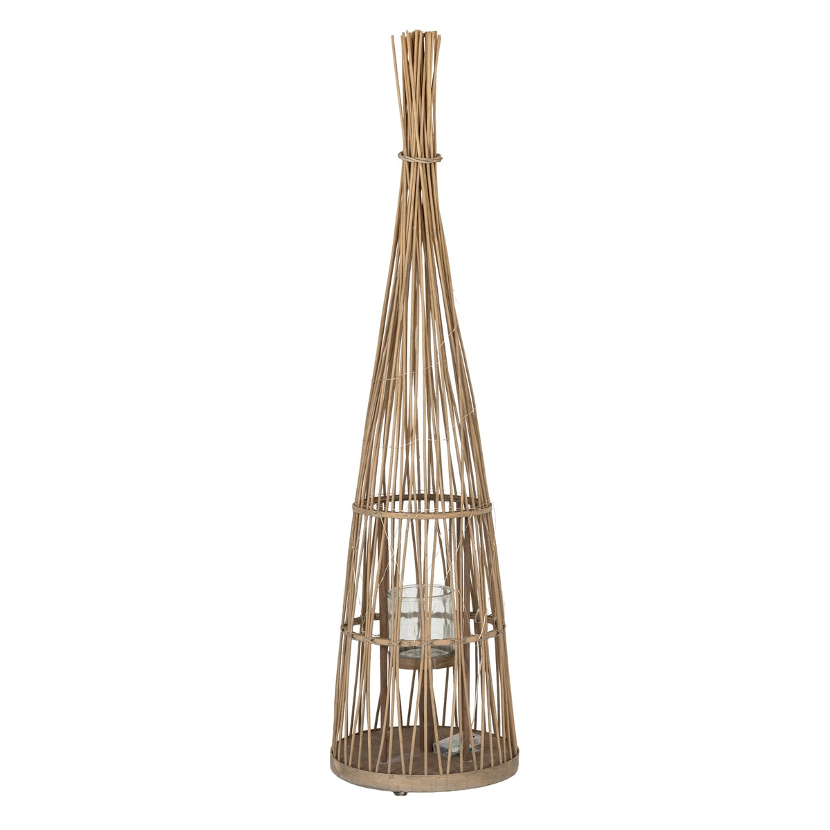 Large Conical Wicker Lantern