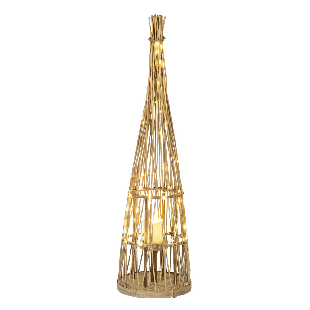 Small Conical Wicker Lantern