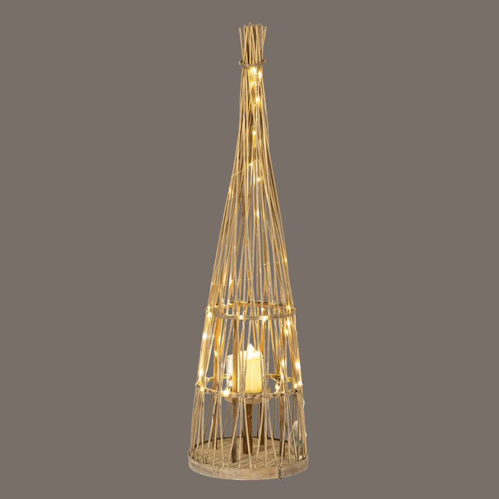 Small Conical Wicker Lantern
