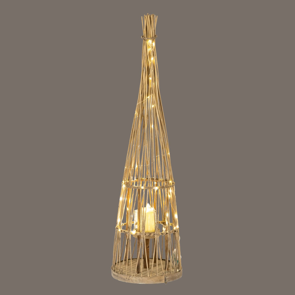 Small Conical Wicker Lantern