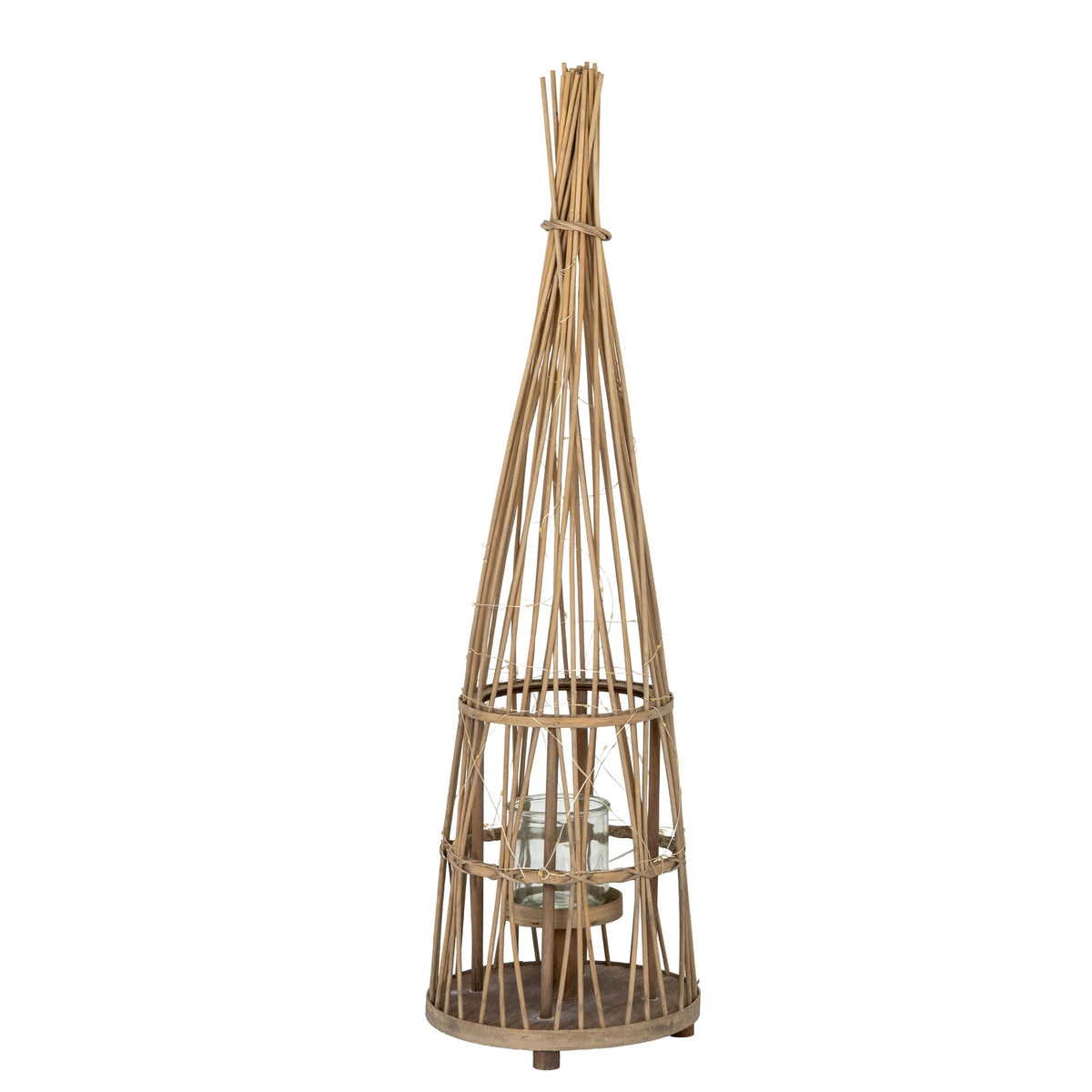Small Conical Wicker Lantern