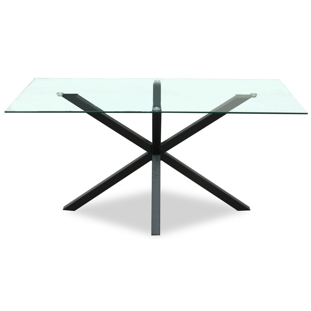 Monza Rectangular Glass Dining Table — dining table