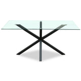 Monza Rectangular Glass Dining Table — dining table