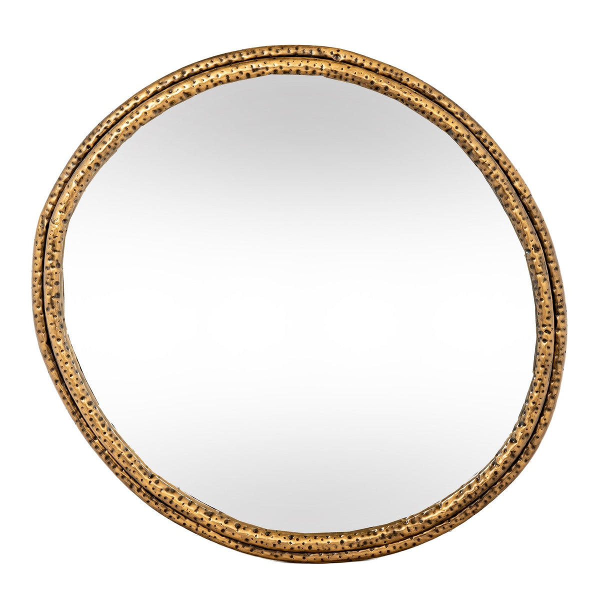 Nahla Small Mirror With Dimpled Frame — mirror