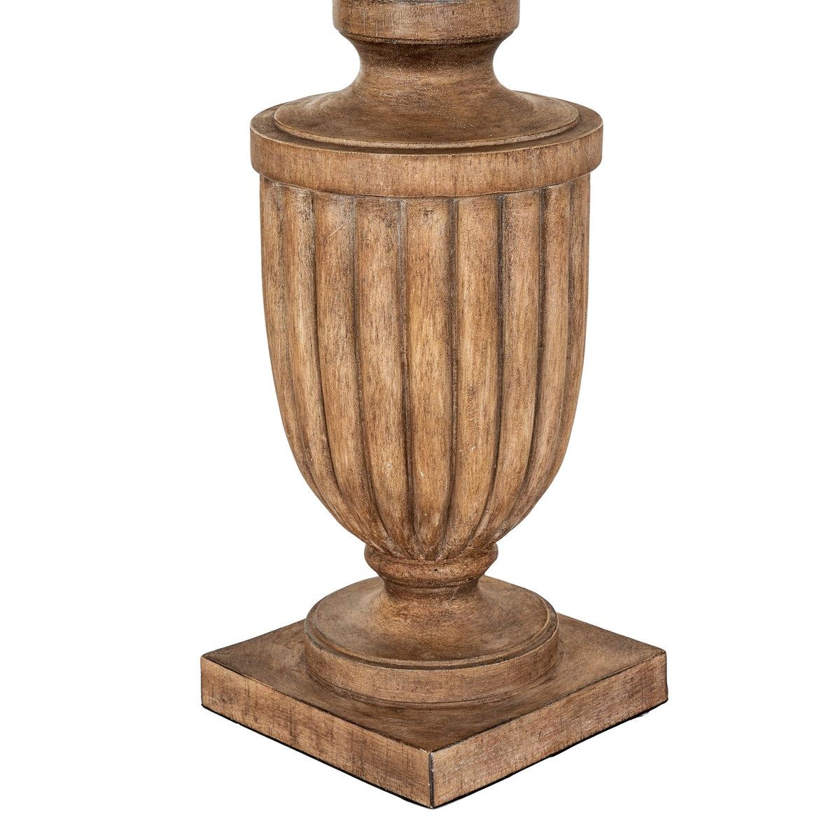 Brown Table Lamp 75cm — Living Room Table Lamp, Linen Shade, Tassora