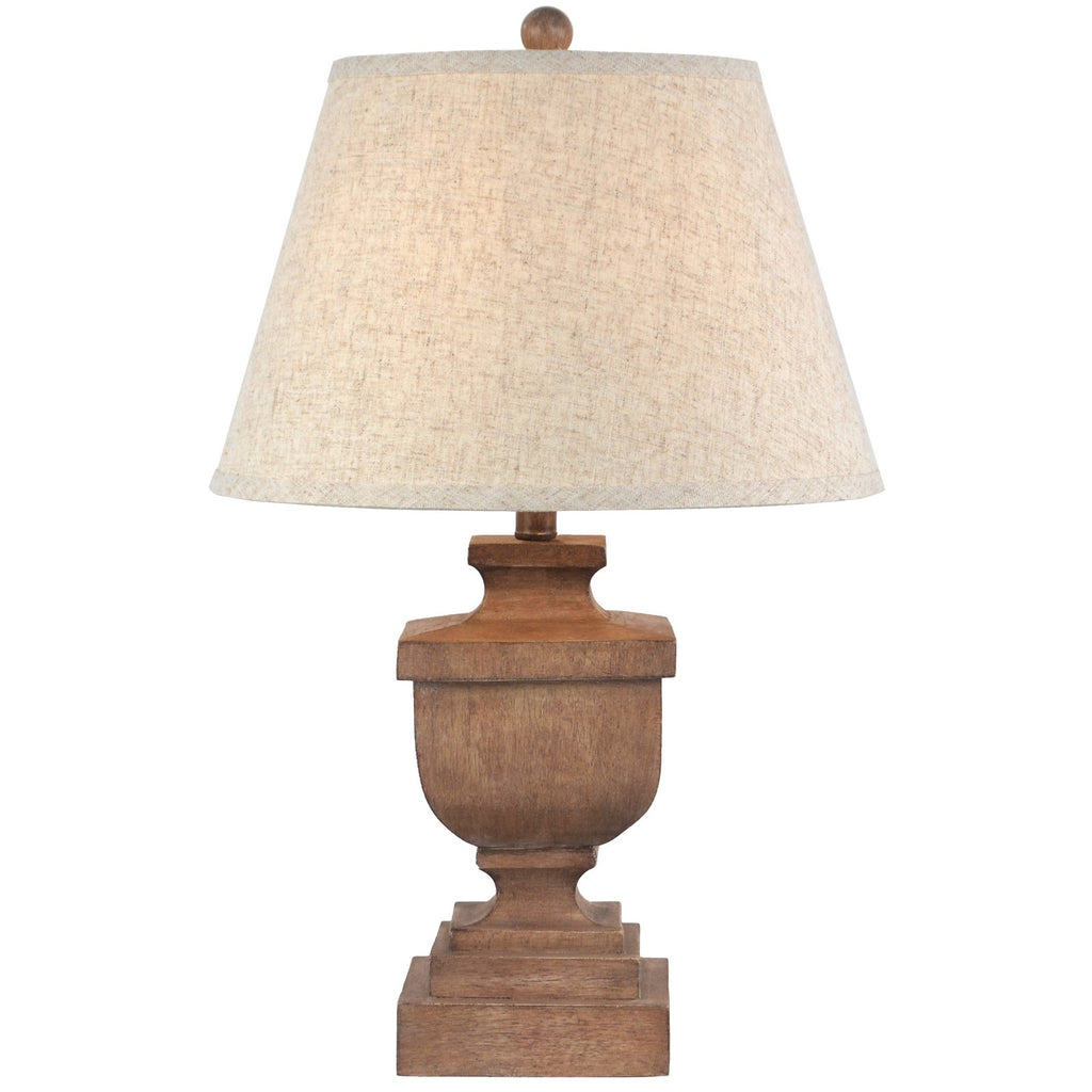 Ravelle Table Lamp With Edged Linen Shade — table lamp