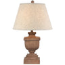 Brown Resin Table Lamp 60cm — Living Room Table Lamp, Linen Shade