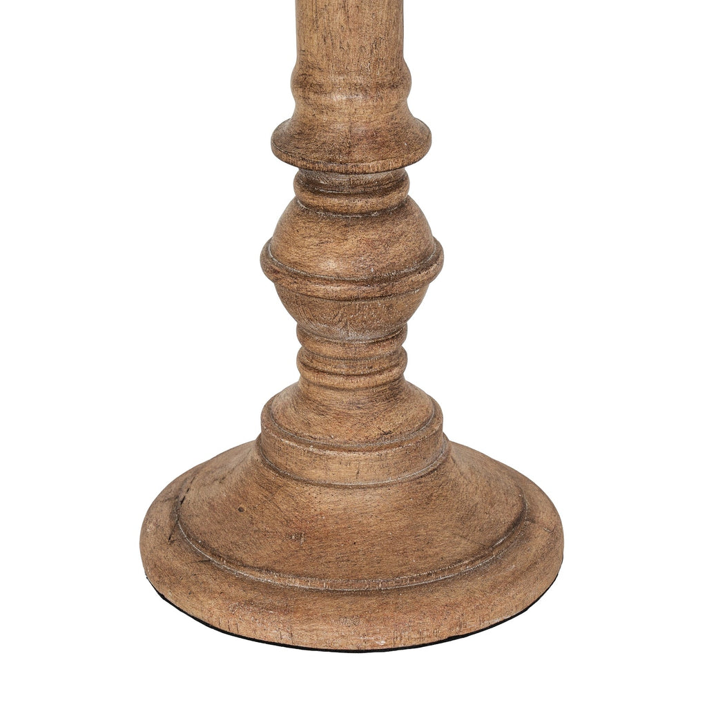 Brown Table Lamp 79cm — Living Room Table Lamp, Linen Shade, Solenne