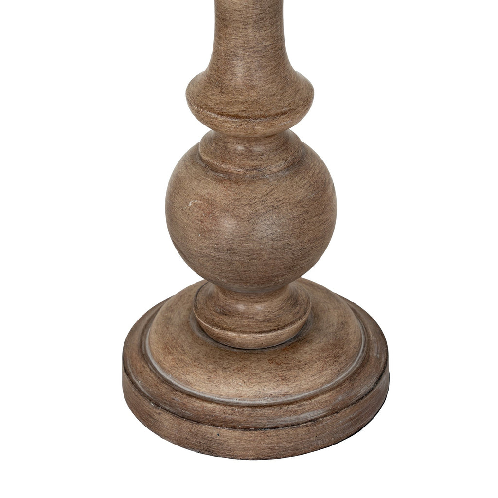 Brown Table Lamp 70cm — Living Room Table Lamp, Linen Shade, Seraphia