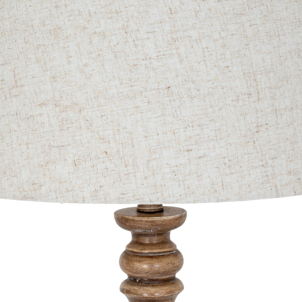 Brown Floor Lamp 154cm — Living Room Floor Lamp, Linen Shade, Seraphia
