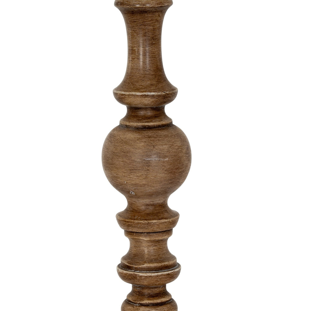Brown Floor Lamp 154cm — Living Room Floor Lamp, Linen Shade, Seraphia