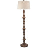 Brown Floor Lamp 154cm — Living Room Floor Lamp, Linen Shade, Seraphia