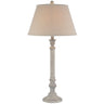 White Table Lamp 79cm — Living Room Table Lamp, Linen Shade, Liora