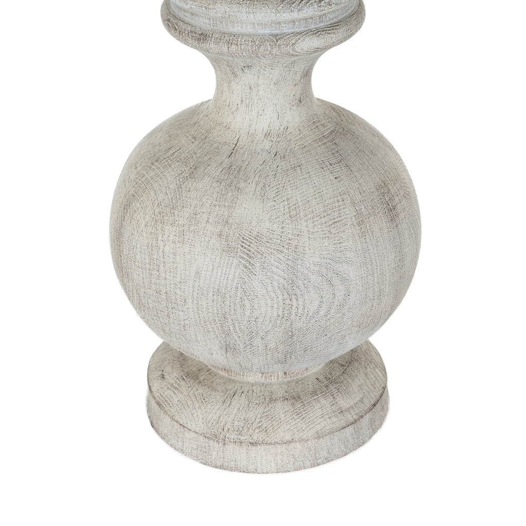 White Table Lamp 71cm — Living Room Table Lamp, Linen Shade, Amorie
