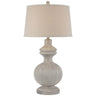 White Table Lamp 71cm — Living Room Table Lamp, Linen Shade, Amorie
