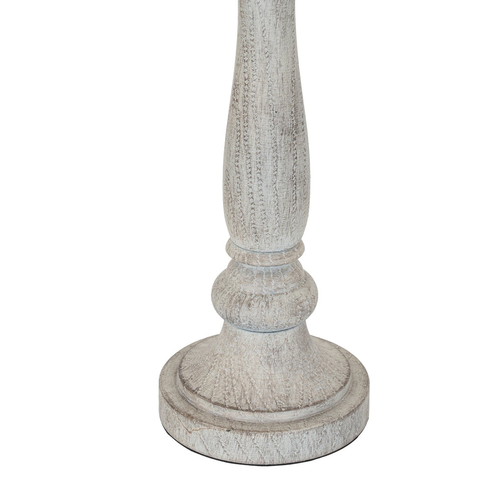 White Table Lamp 74cm — Living Room Table Lamp, Linen Shade, Stella