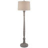 White Floor Lamp 154cm — Living Room Floor Lamp, Linen Shade