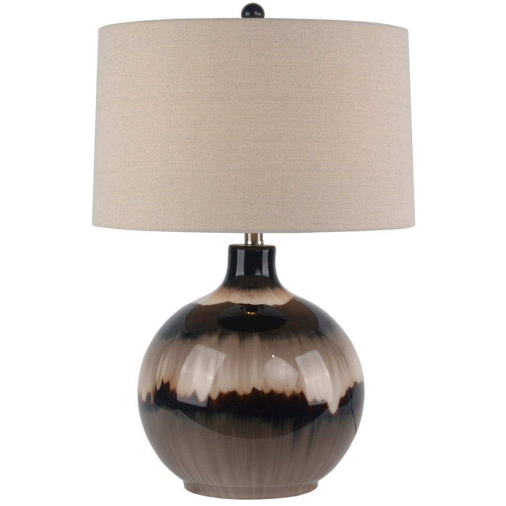 Sepia Shadows Table Lamp With Linen Shade — table lamp