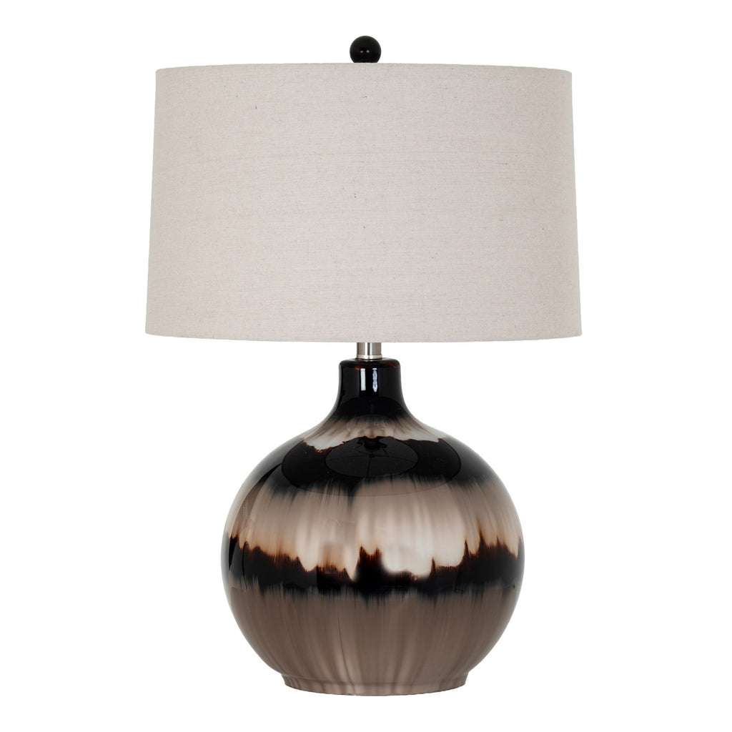 Sepia Shadows Table Lamp With Linen Shade — table lamp