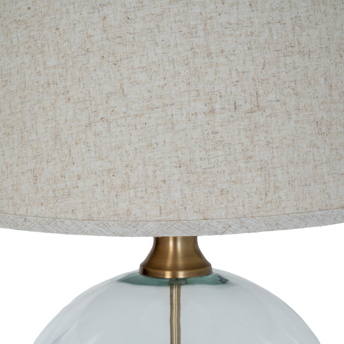 Brass Glass Table Lamp 79cm — Living Room Table Lamp, Lunel Orb