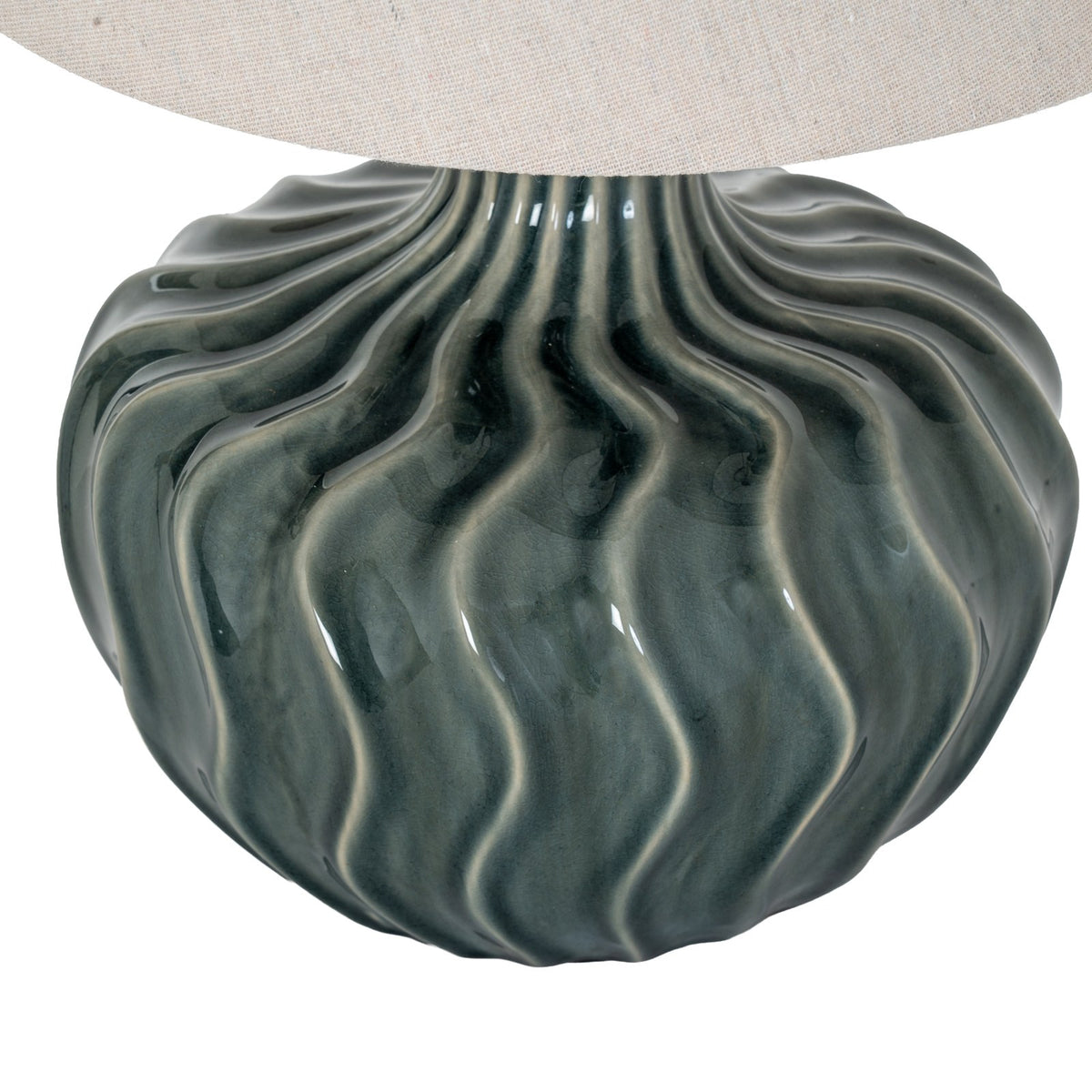 Veyla Ceramic Table Lamp With Linen Shade — table lamp