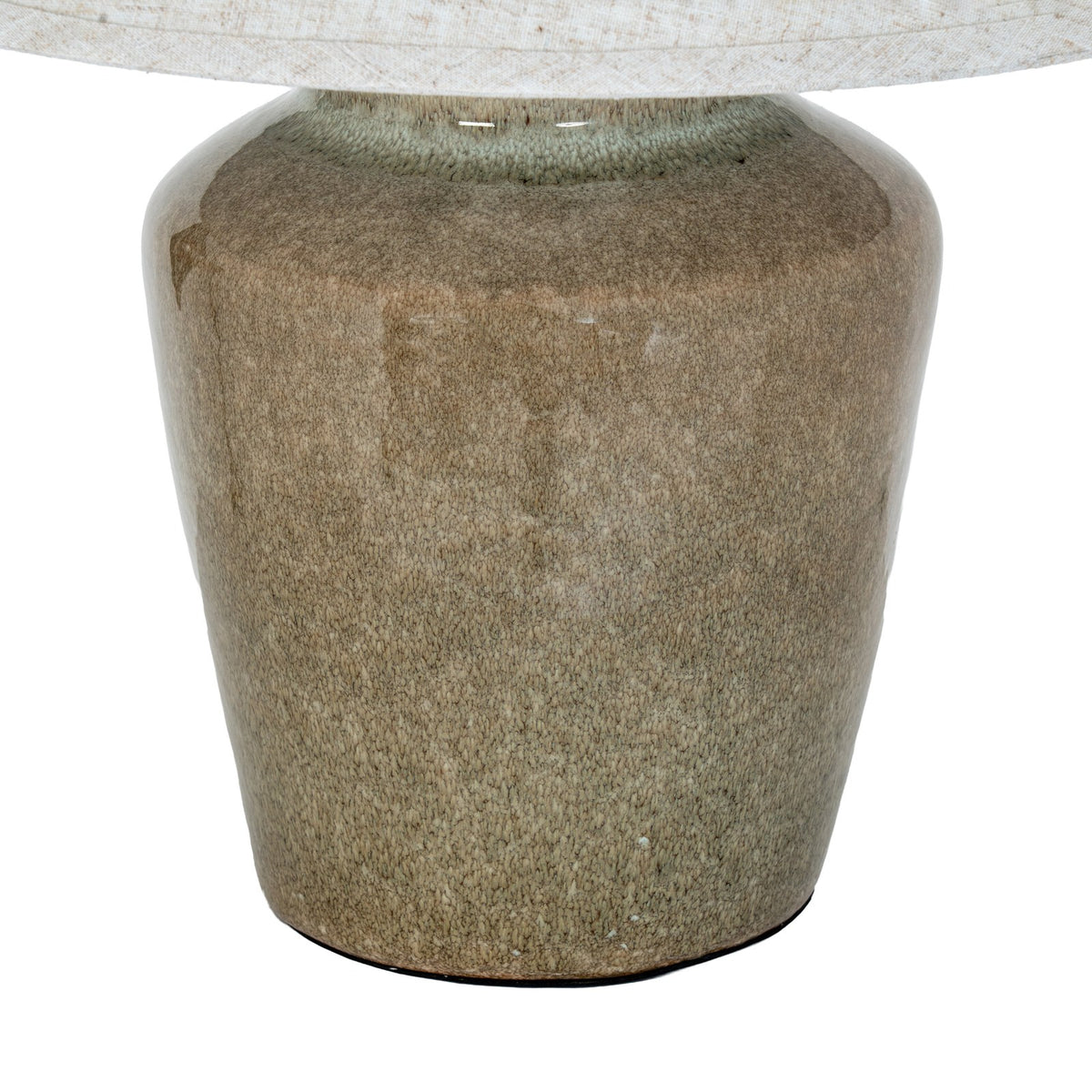 Mottura Ceramic Table Lamp With Edged Linen Shade — table lamp