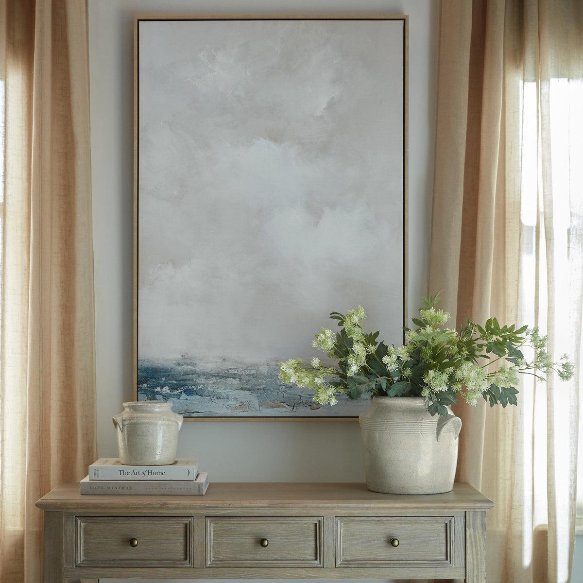 Stratos Hand Painted Canvas In Frame — wall art