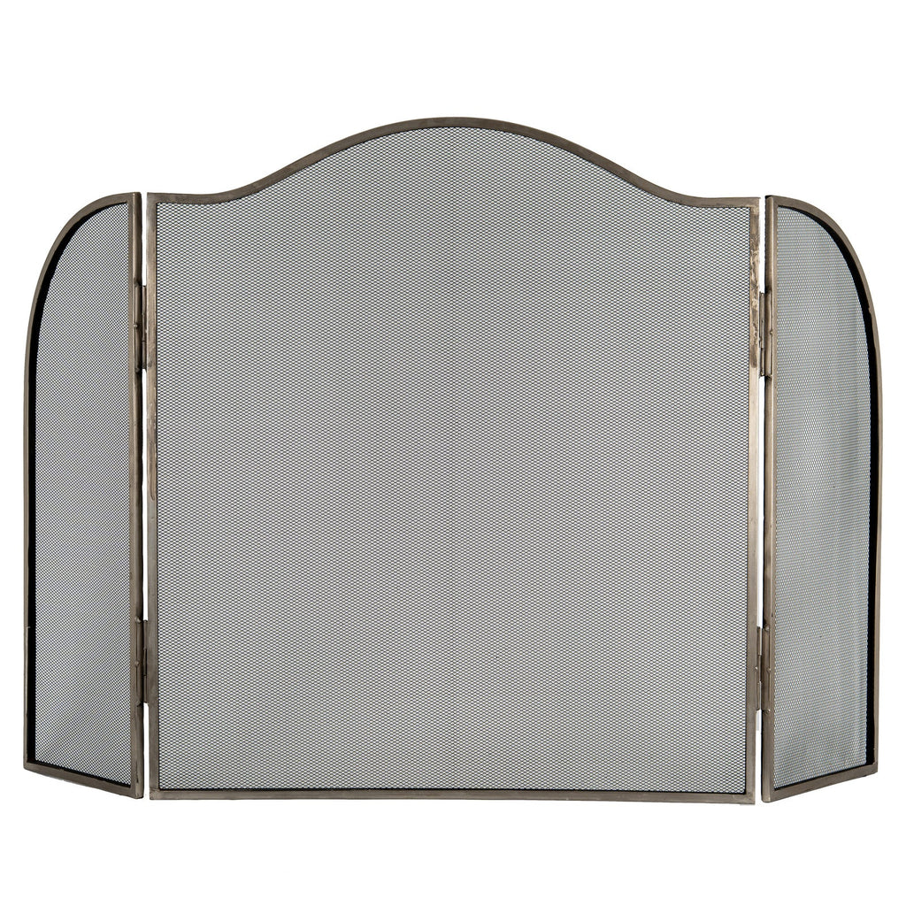 Antiqued Silver Large Fire Screen