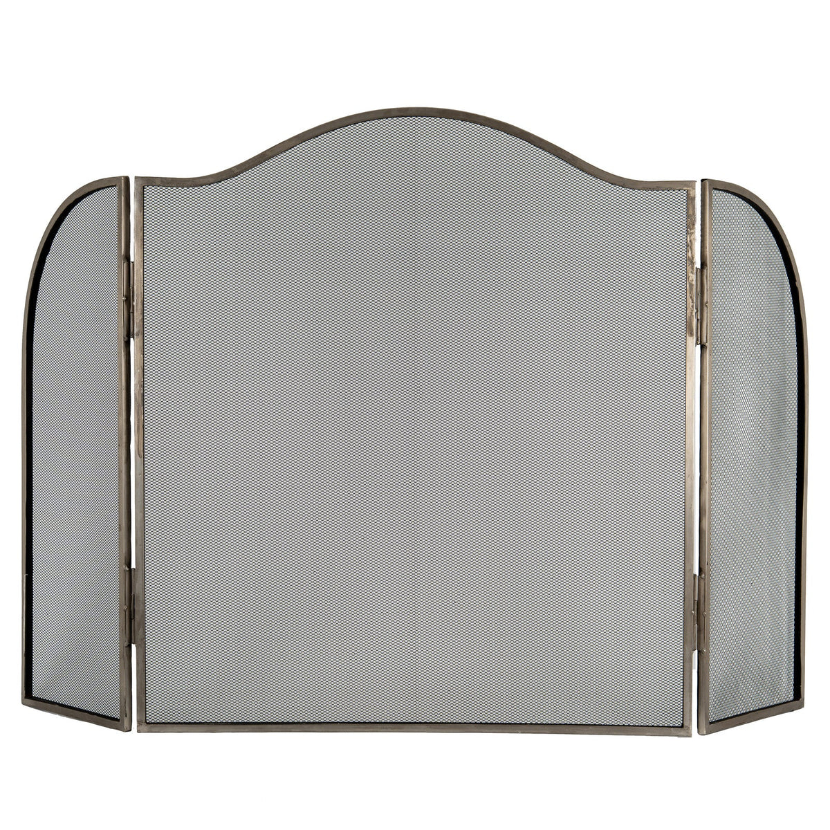 Antiqued Silver Large Fire Screen