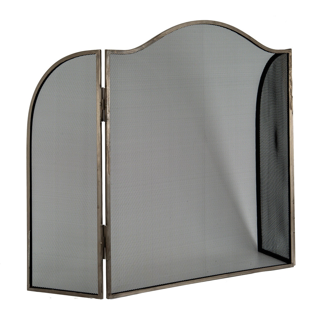 Antiqued Silver Large Fire Screen