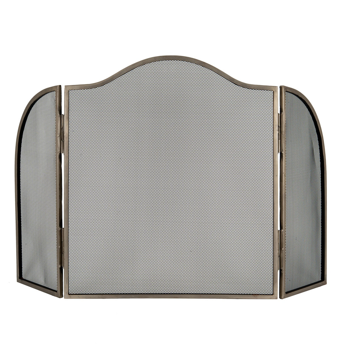 Antiqued Silver Fire Screen