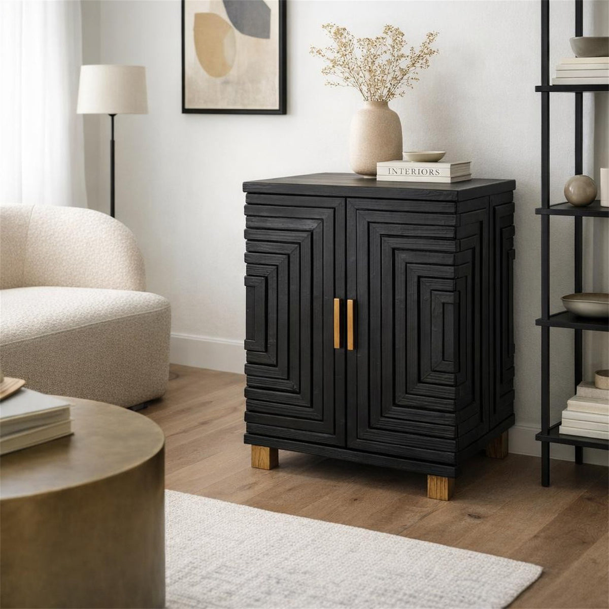 Lennox Black 2 Door Side Cupboard — sideboard