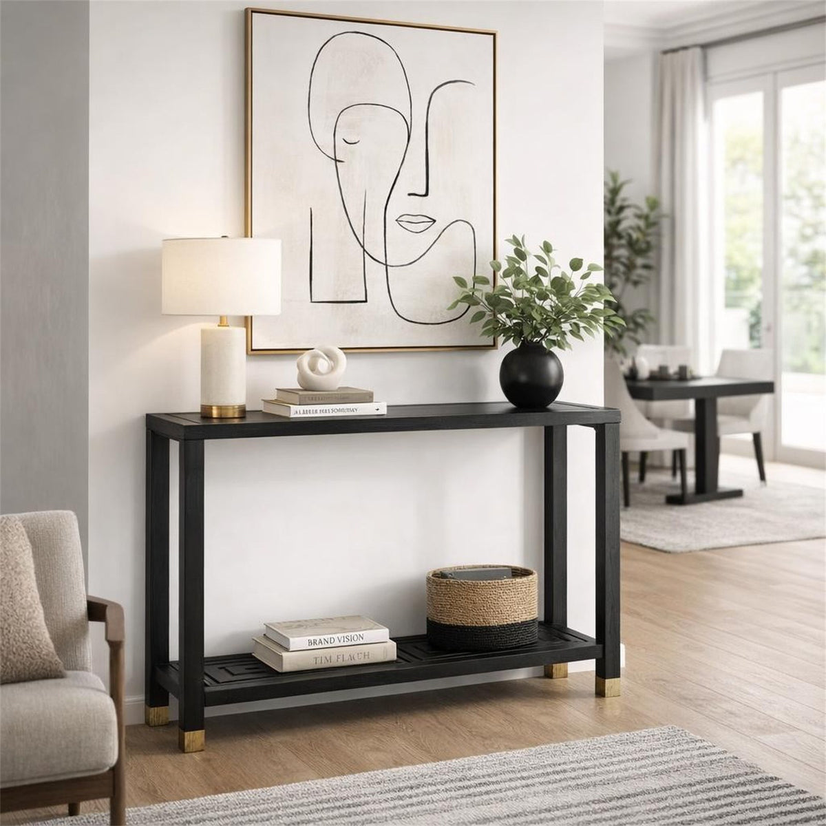 Lennox Black Console Table — console table
