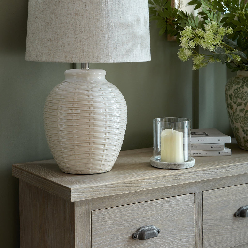 Large 12 Drawer Apothecary Chest 170cm - Shallow 40cm Depth, Whitewashed | Haldon