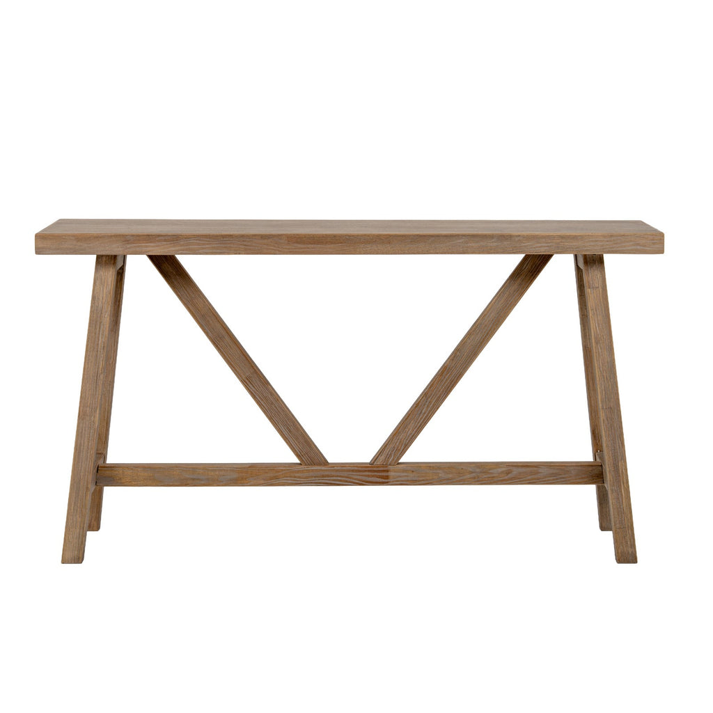Narrow Whitewashed Console Table 140cm — Hallway Table, Wood