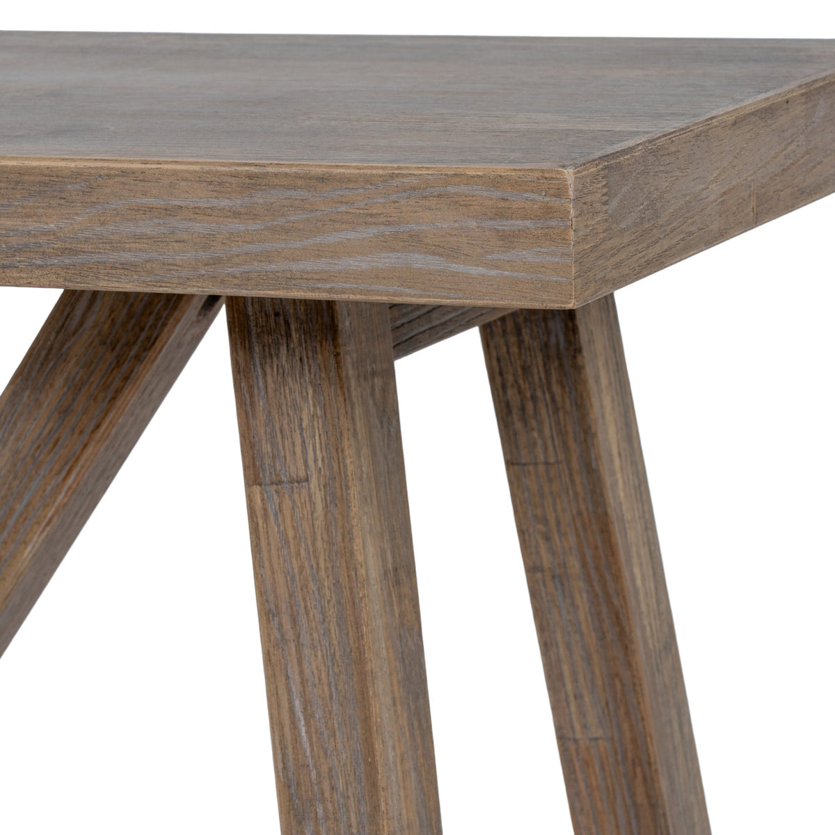 Narrow Whitewashed Console Table 140cm — Hallway Table, Wood