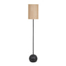 Cannon Floor Lamp with Hessian Shade, Black