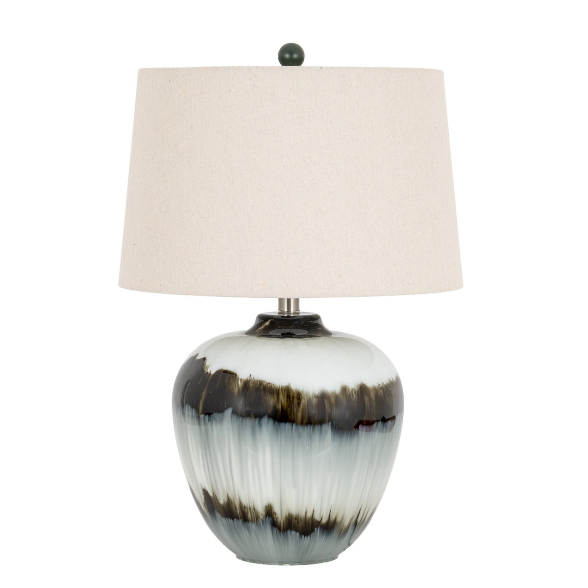 Midnight Shadows Table Lamp With Linen Shade — table lamp