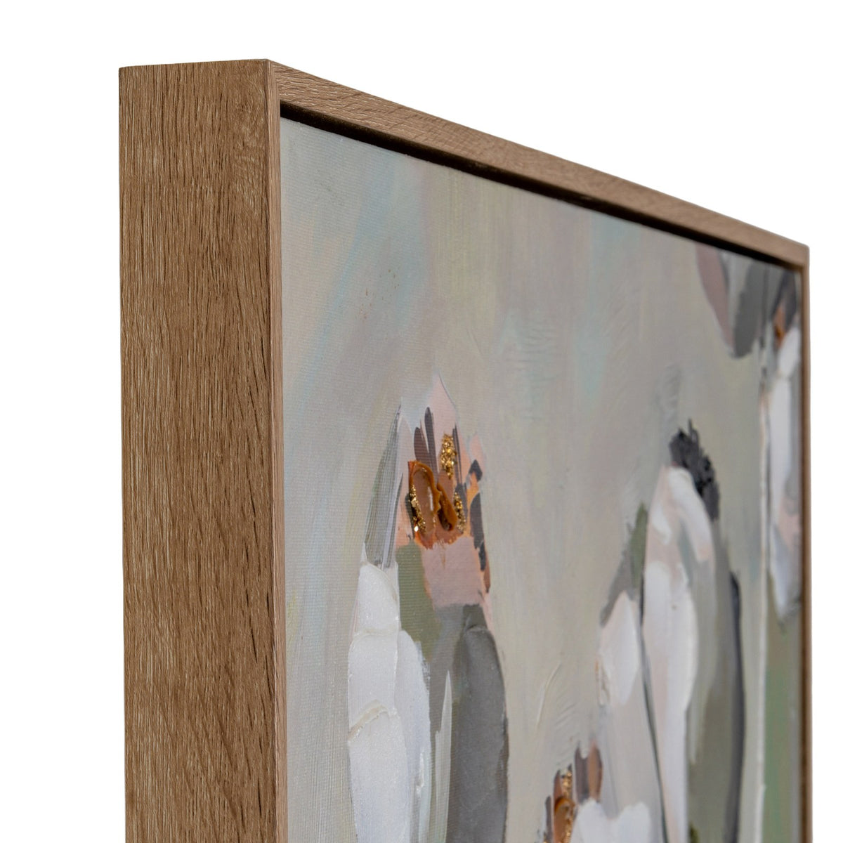 Poppy Heads Hand Painted Canvas in Frame — wall art