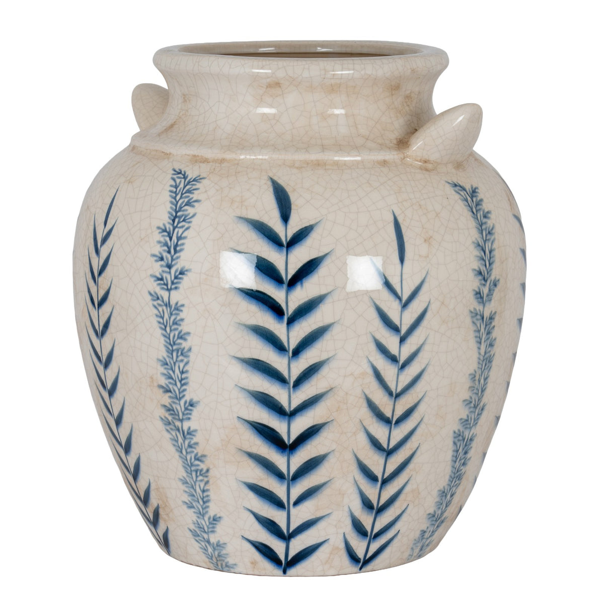Blue Flora Amphora Vase — vase